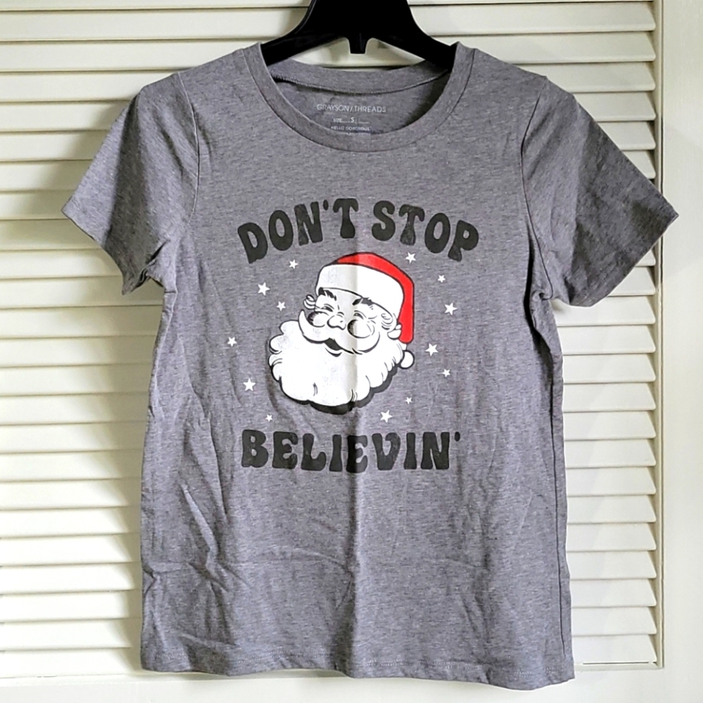 NWT Grayson Threads Don't Stop Believin Santa